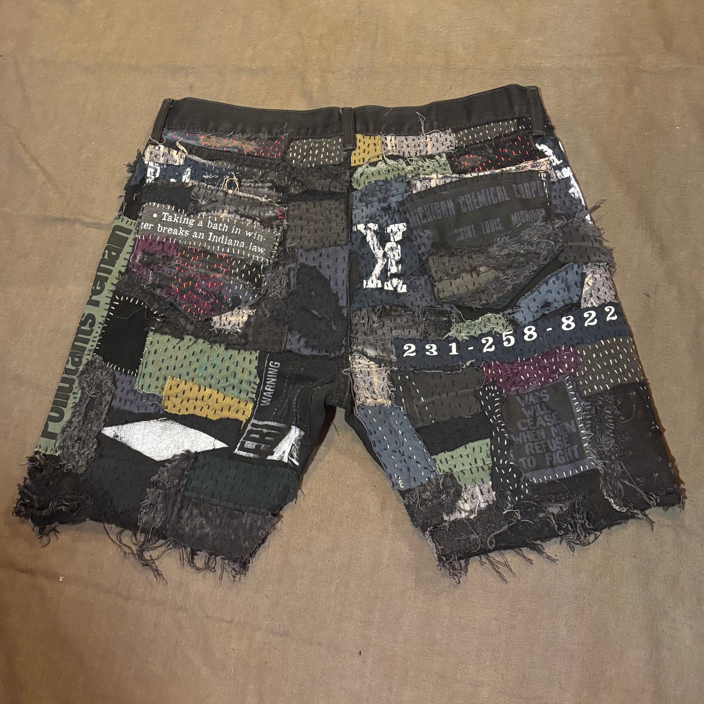 Sashiko Jean shorts
